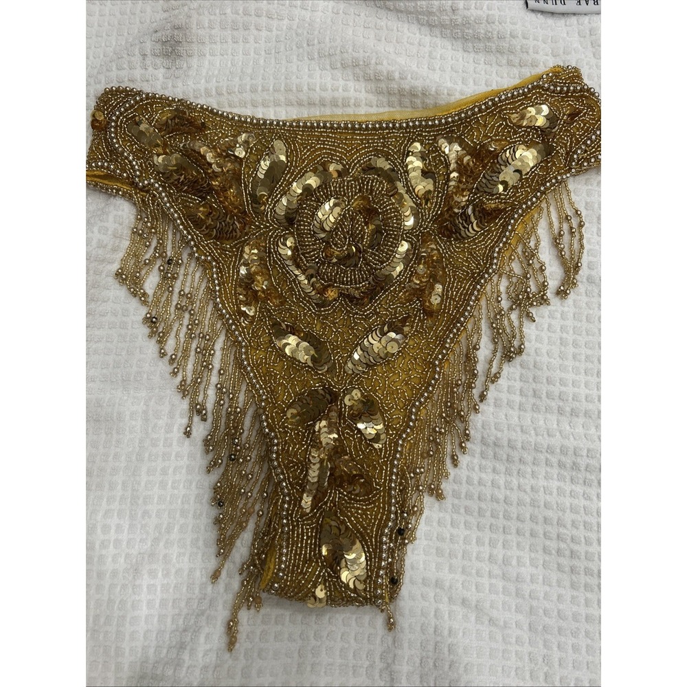 Thong Style Belly Dance Costume Sequin Hip Scarf Belts Tassel Beads Waist Chain - Picture 2 of 6